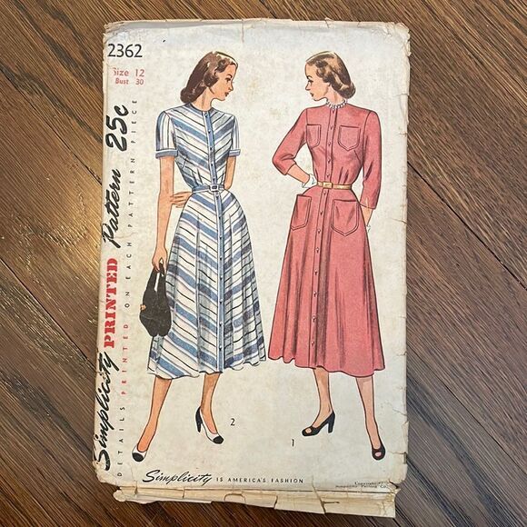 Vtg 1948 Simplicity woman’s dress pattern - Picture 1 of 6